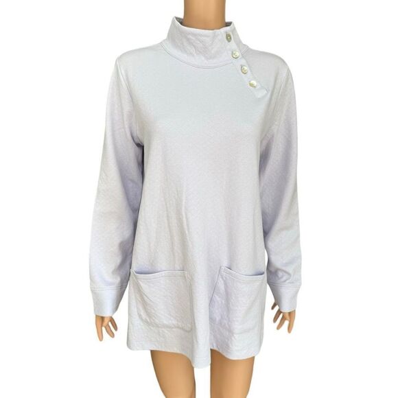 Soft Surroundings Toachi Canyon Quilted Tunic in Lavender Size M NWT cotton - Picture 2 of 8